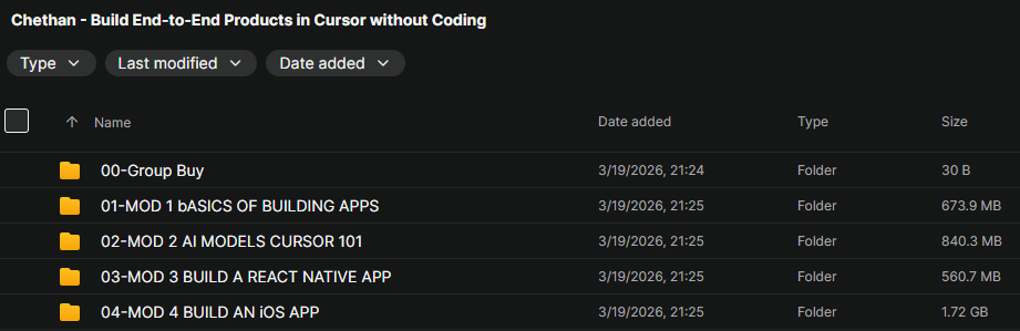 Chethan – Build End-to-End Products in Cursor without Coding Download