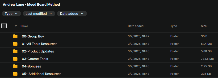 Andrew Lane - Mood Board Method