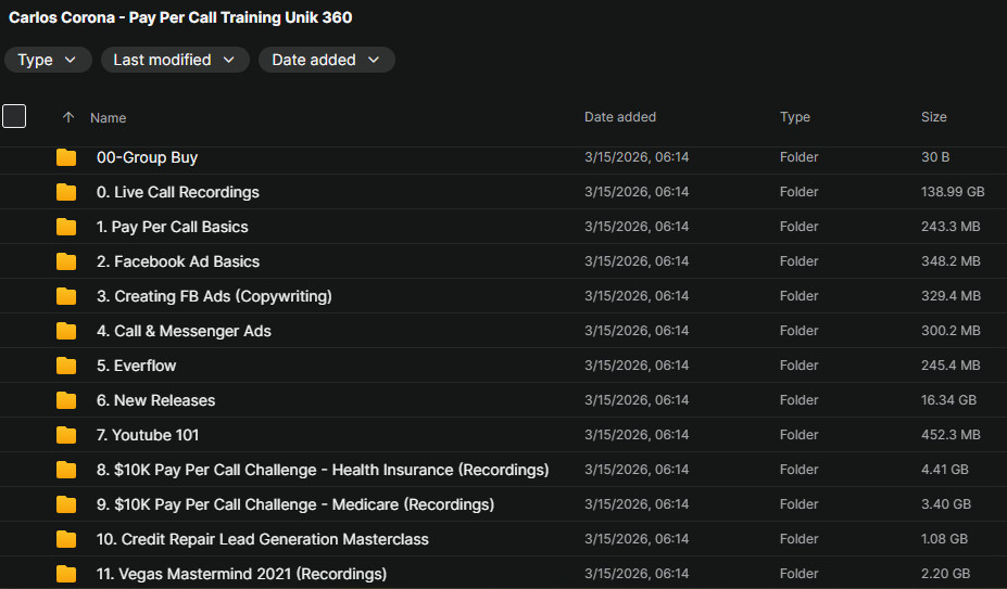 Carlos Corona – Pay Per Call Training Unik 360 Download