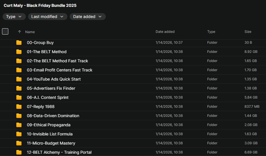 Curt Maly - Black Friday Bundle 2025