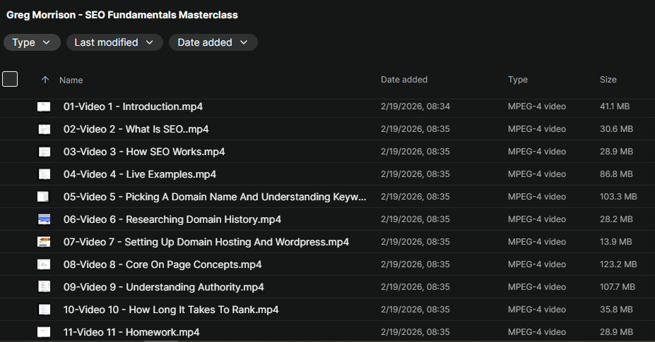 Greg Morrison - SEO Fundamentals Masterclass