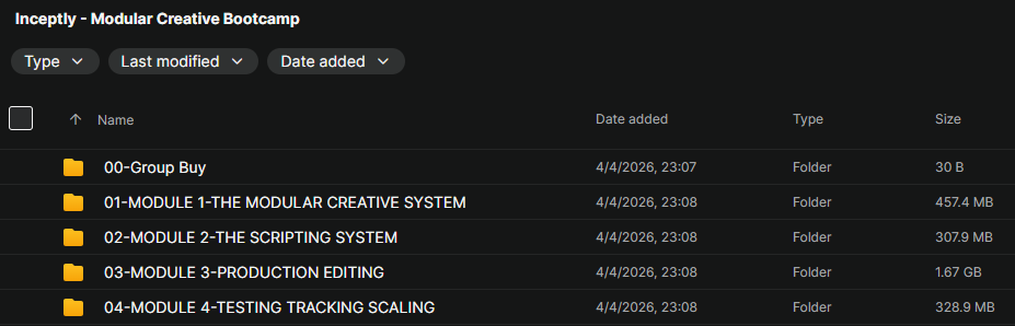 Inceptly – Modular Creative Bootcamp Download