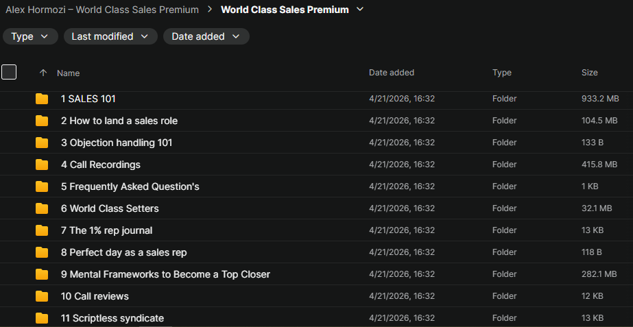 Alex Hormozi – World Class Sales Premium