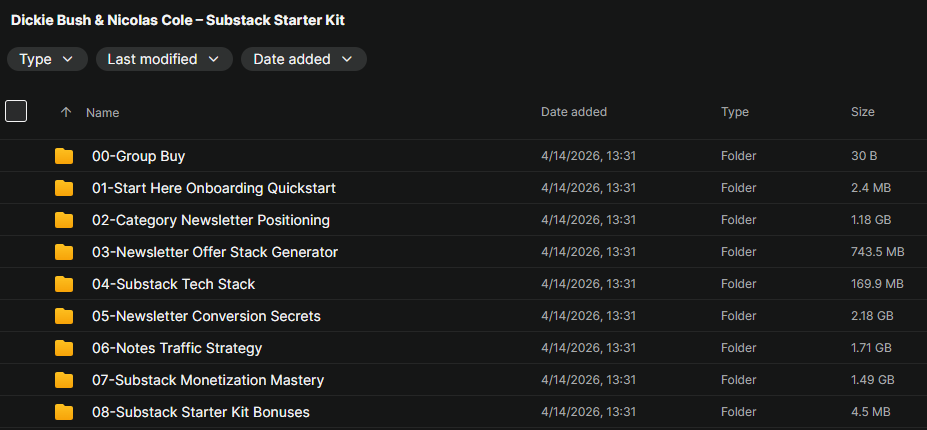 Dickie Bush & Nicolas Cole – Substack Starter Kit