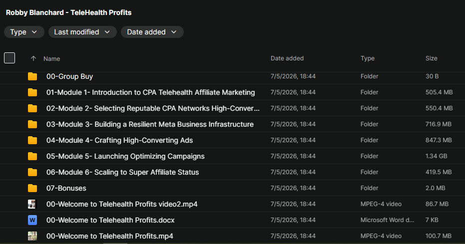 Robby Blanchard – TeleHealth Profits Download