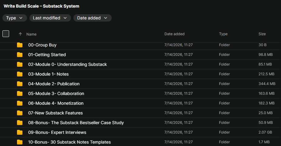 Write Build Scale – Substack System Download